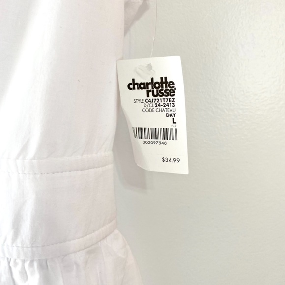 Charlotte Russe White Eyelet Dress in Size Large - Picture 13 of 13